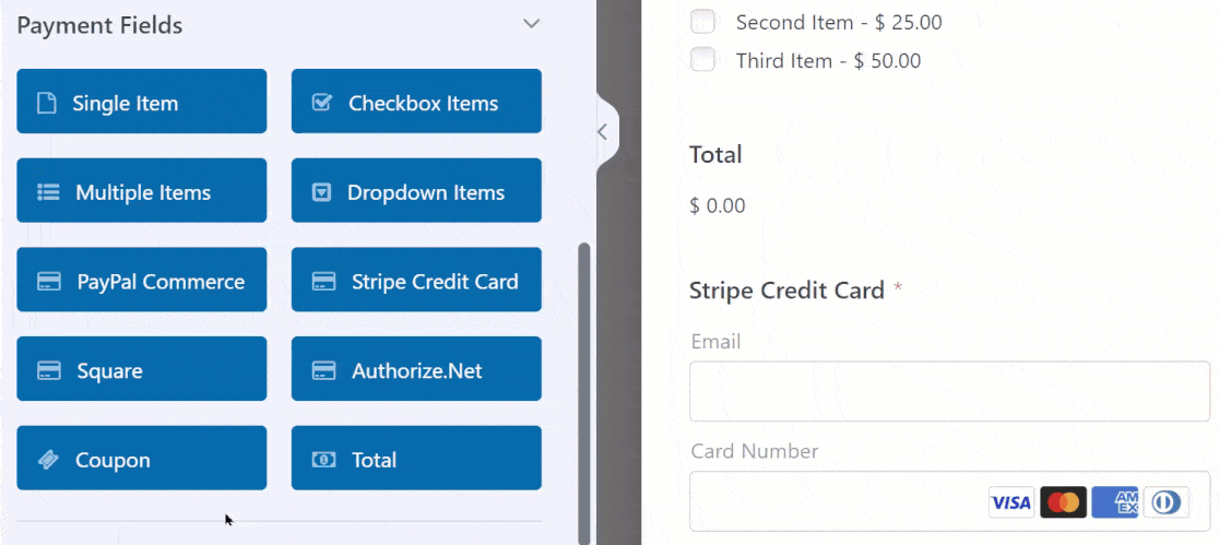 Add coupon field to WPForm