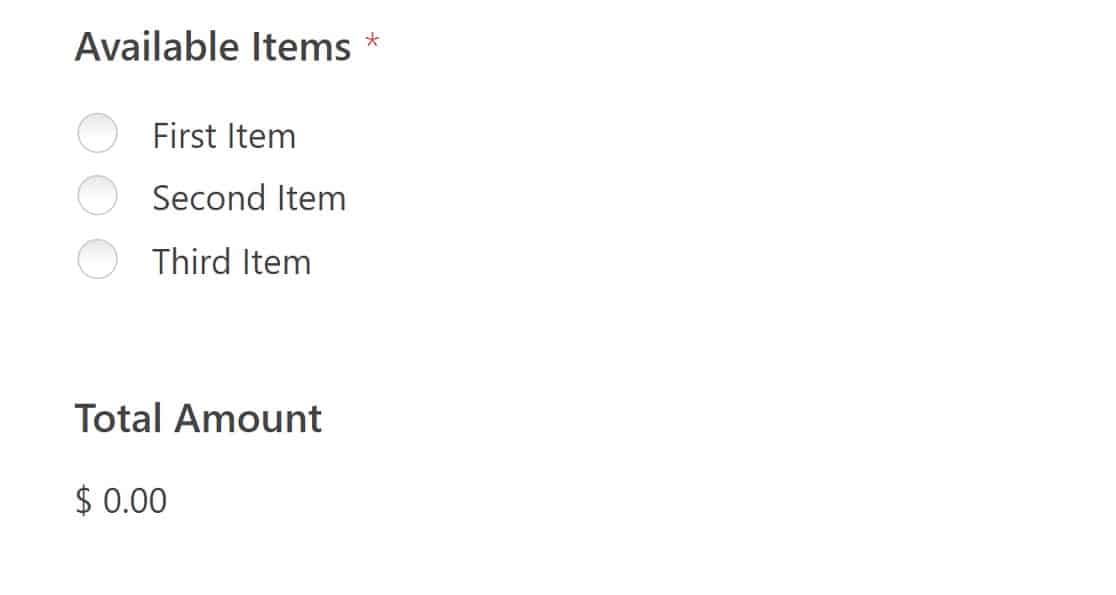 Multiple Items field in WPForms