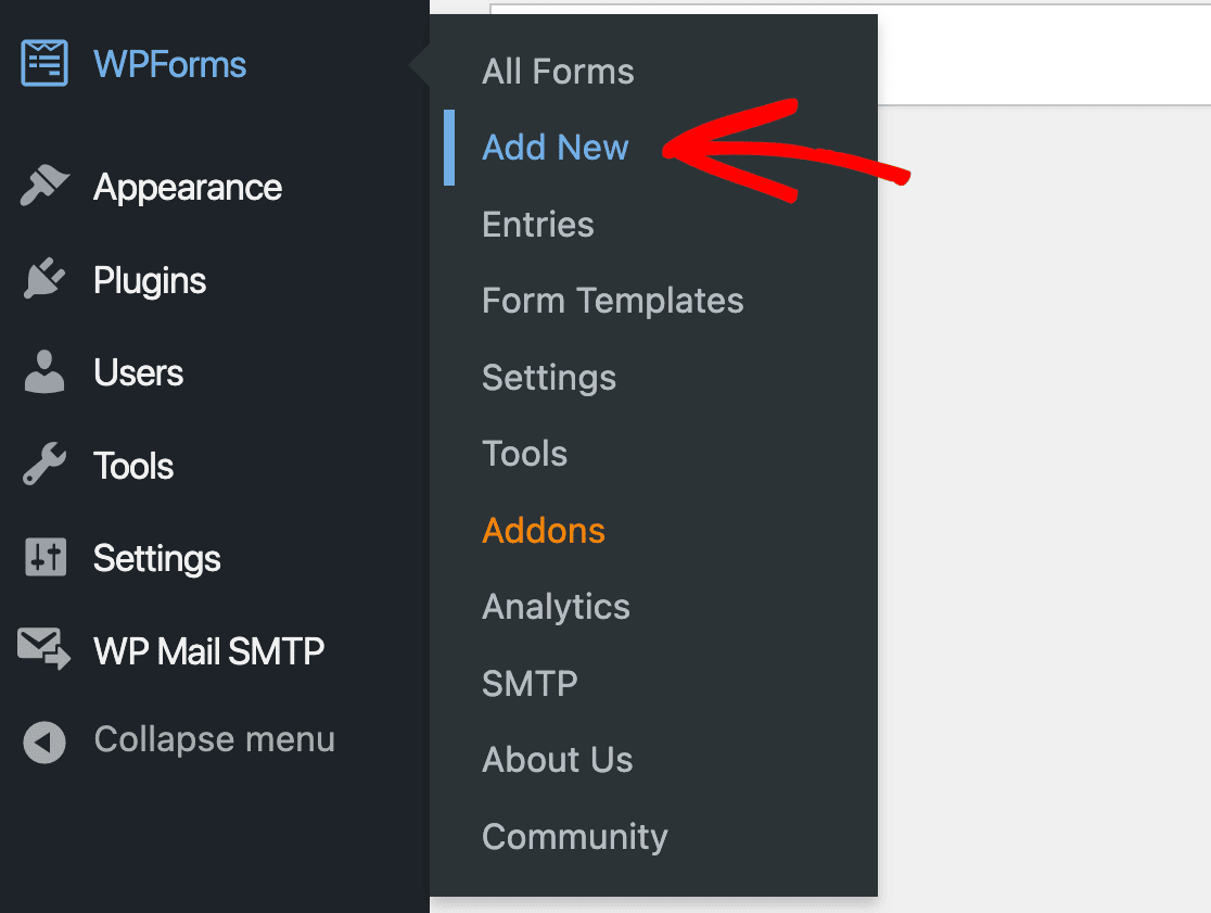 WPForms Add New