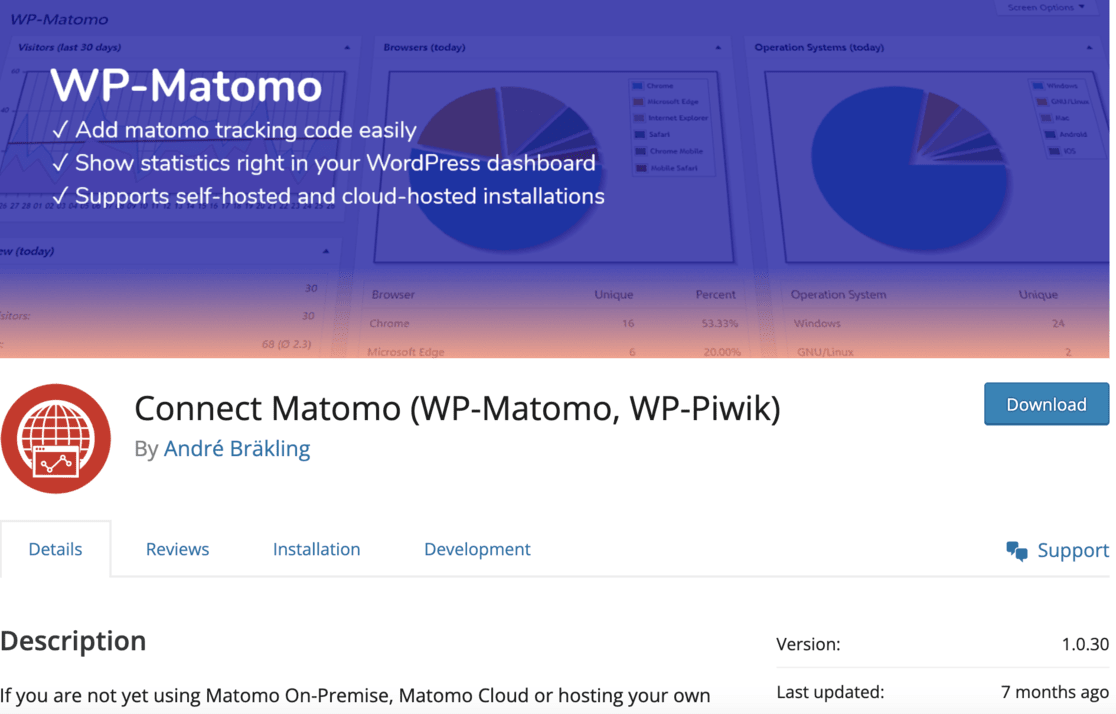 Matomo WordPress plugin