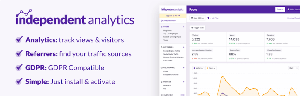 Independent Analytics plugin banner