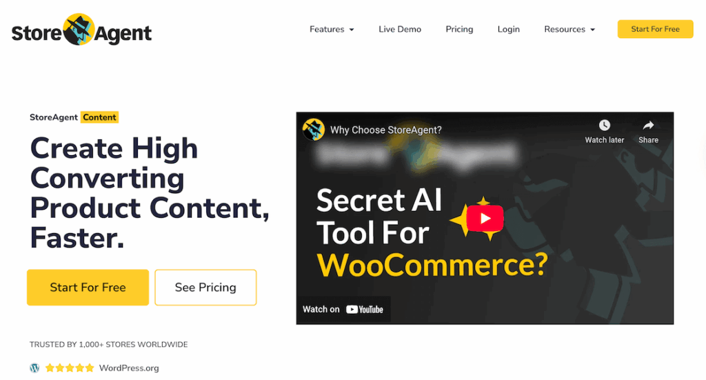 Store Agent Content for WooCommerce