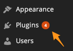 Example of available plugins in WordPress admin